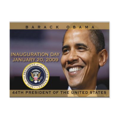 President Obama Inauguration Day Commemorative Post Card by Obama_Keepsakes