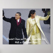 President Obama Inauguration Day Walk Print
