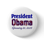 President Obama January 20 2009 buttons