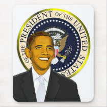 President Obama Mousepad by inauguration_2009 President Obama Mousepad