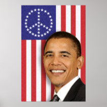 President Obama Peace Banner Print