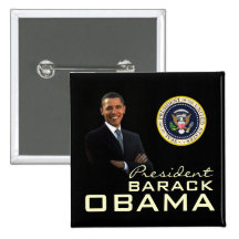 President Obama Pinback Buttons