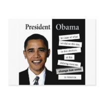 President Obama Quote Post Card