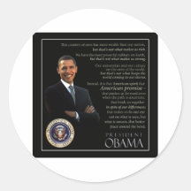 President Obama Quote Round Sticker