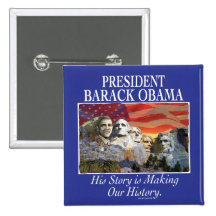 President Obama Rushmore Gear Pinback Buttons
