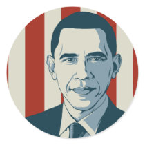 President Obama Round Sticker