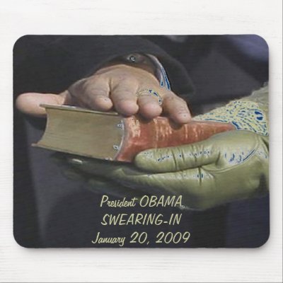 President Obama SWEARING-IN Commemorative Mouse Mats by OBAMA_COLLECTIBLES