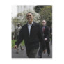 President Obama walks to the basketball courst Postcard