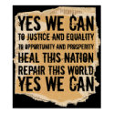 PRESIDENT OBAMA-YES WE CAN POSTER posters