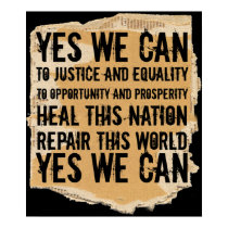 PRESIDENT OBAMA-YES WE CAN POSTER posters