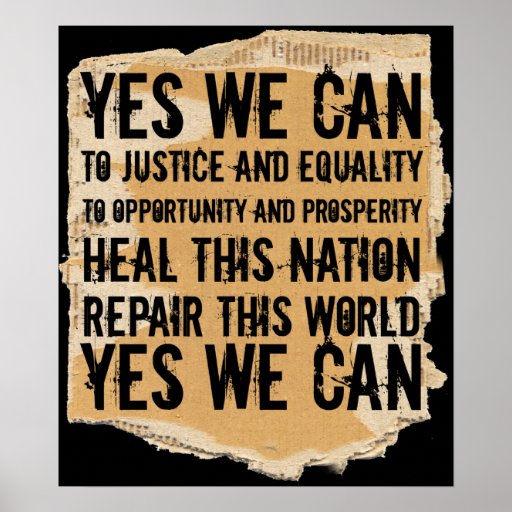 PRESIDENT OBAMA YES WE CAN POSTER Zazzle President obama yes we can poster zazzle