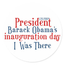 President Obamas inauguration stickers