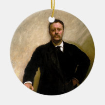 President Theodore Roosevelt John Singer Sargent Christmas Ornaments