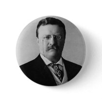 President Theodore Roosevelt Portrait Pinback Button