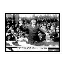 President Throwing Baseball 1916 posters
