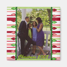 Presidente Obama First Family Christmas 2008 Imán Para Frigorifico
