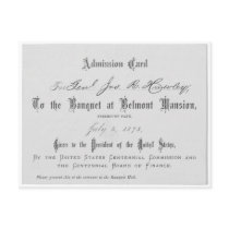 Presidential Banquest Admission Card Post Card
