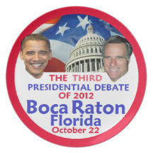 Presidential Debate Dinner Plate