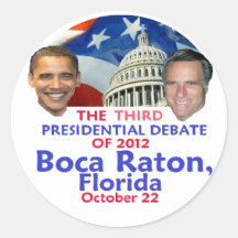 Presidential Debate Round Sticker