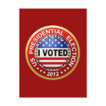 Presidential Election 2012 I voted Postcard