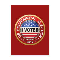Presidential Election 2012 I voted Postcard