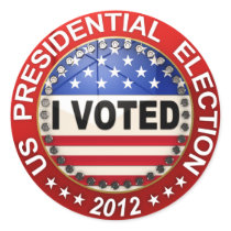 Presidential Election 2012 I voted Round Sticker