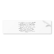 Presidential Signatures (United States Presidents) Bumper Stickers