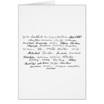 Presidential Signatures (United States Presidents) Greeting Cards