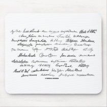 Presidential Signatures (United States Presidents) Mousepad