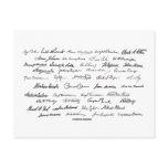 Presidential Signatures (United States Presidents) Postcard