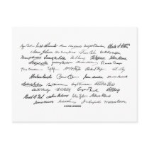 Presidential Signatures (United States Presidents) Postcard