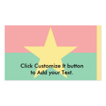 Presidential Standard Of Burkina Faso, Burkina Fas Business Card Template