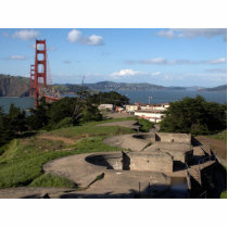 Presidio Gun Turrets And The Golden Gate Bridge In photo sculptures by lifesphere Presidio Gun Turrets And The Golden Gate Bridge In photo sculptures