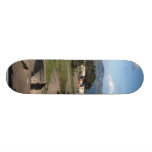 Presidio Gun Turrets And The Golden Gate Bridge In Skateboard Deck