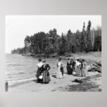Presque Isle Beach Scene, 1890s Print