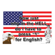 Press 1 for English posters by eclectical Press 1 for English posters