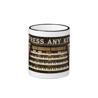 Press Any Key organ mug