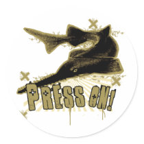 Press On Round Sticker