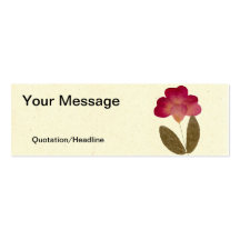 Pressed Bright Pink Tube Flowers Business Card Template