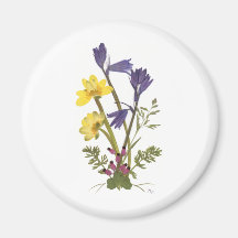 Pressed Flower Designs Magnets