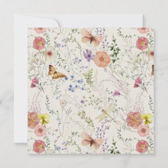 Pressed Wildflower Floral Baby In Bloom Shower Invitation Zazzle