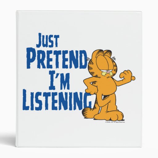 Pretend I'm Listening Binder Zazzle