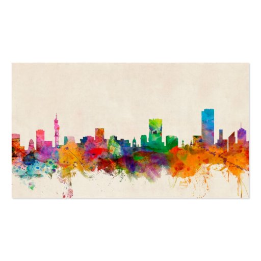 Pretoria South Africa Skyline Cityscape Business Cards (front side)