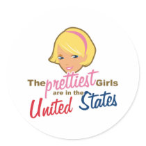 Prettiest Girls USA stickers