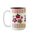 Pretty 60's Flowers Coffee Mug by Kardz4U Pretty 60's Flowers Coffee Mug