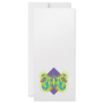 pretty abstract butterfly full color rack card
