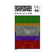 Pretty and Colorful Peace Postage postage by XmasFun Pretty and Colorful Peace Postage postage