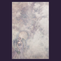 Pretty Angel in Clouds Stationary stationery