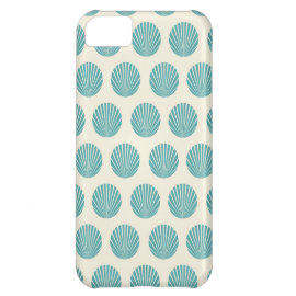 Pretty Aqua Teal Blue Shell Beach Pattern Gifts Cover For iPhone 5C