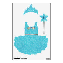 Pretty Aquamarine Princess Wall Stickers